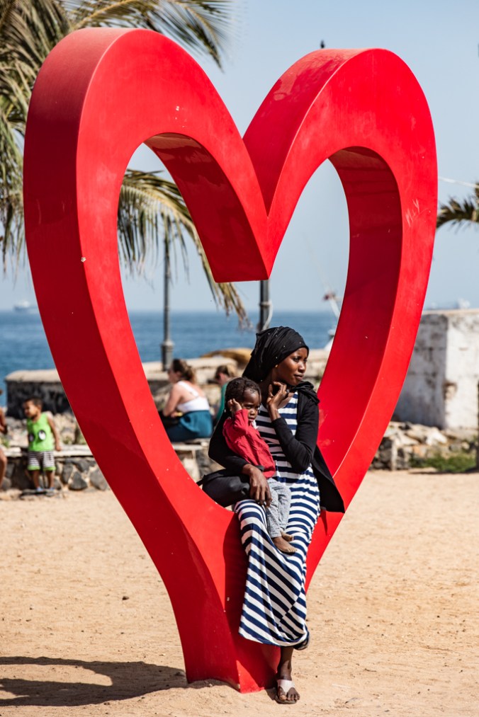 Woman and baby in heart